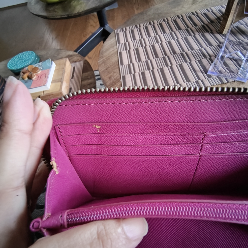 Coach Raspberry Pink Leather Wallet - Picture 11 of 13